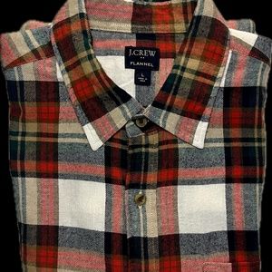 J. Crew Factory Men's Classic Plaid Flannel Shirt Large